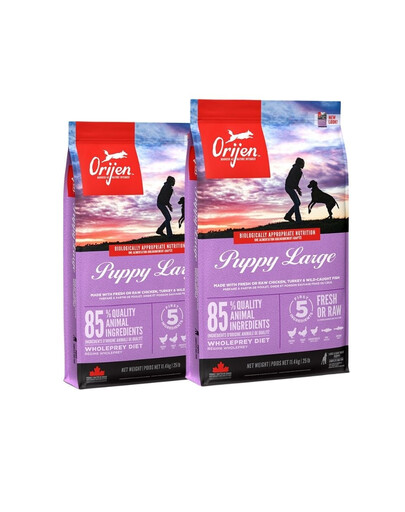 ORIJEN Puppy Large 22,8 kg (2 x 11,4 kg)