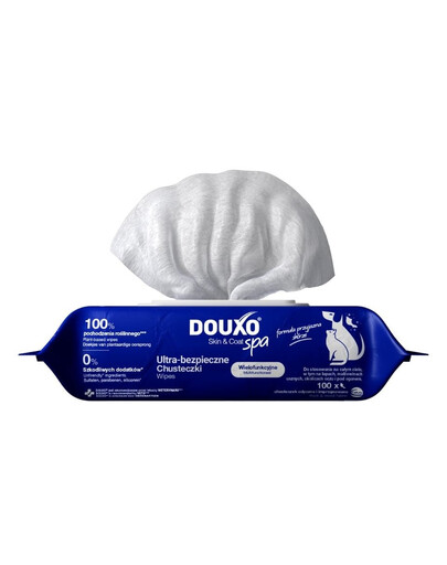 DOUXO Skin & Coat Spa Wipes Tücher für Haut und Fell für Hunde und Katzen 100 St.