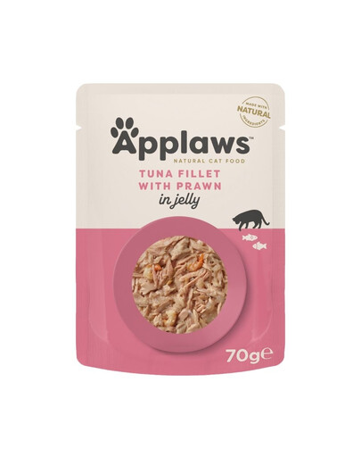 APPLAWS Cat Adult Pouch Tuna with Prawn in Jelly Thunfischfilet mit Garnelen in Gelee 70 g