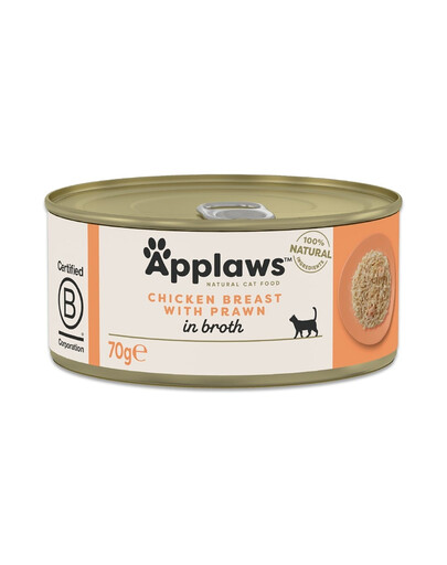 APPLAWS Cat Adult Chicken with Prawn in Broth Hühnerbrust mit Garnelen in Brühe 70 g