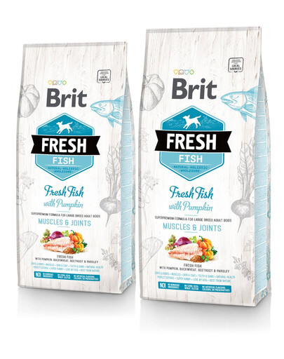 BRIT Fresh fish with pumpkin adult large 24 kg (2 x 12 kg)