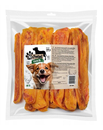 MR. PRETZEL Trockenfleischstreifen Hähnchen Hundesnack 500 g