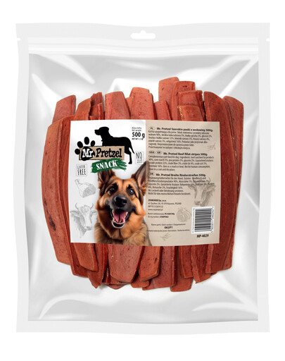 MR. PRETZEL breite Streifen mit Rindfleisch Snacks für Hunde 500 g