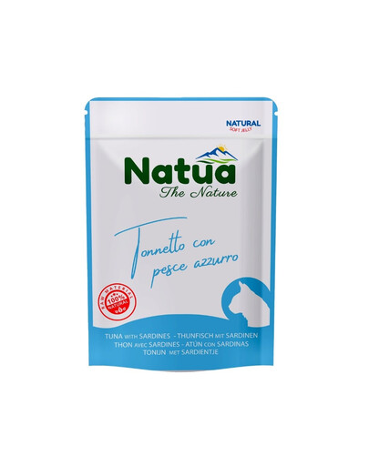 NATUA Nassfutter mit Thunfisch und Sardinen in Gelee für Katzen 70 g