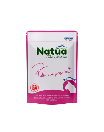 NATUA Nassfutter mit Huhn und Schinken in Gelee für Kätzchen 70 g