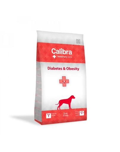 CALIBRA Veterinary Diet Diabetes Obesity diätetisches Trockenfutter für Hunde mit Diabetes und Übergewicht 2 kg