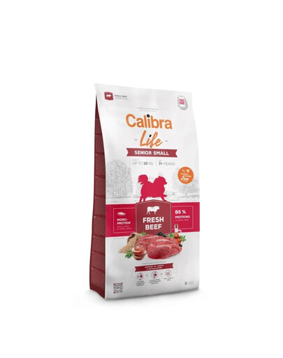 CALIBRA Life Senior Small Trockenfutter mit Rindfleisch für ältere Hunde kleiner Rassen 6 kg