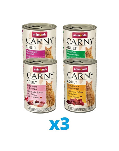 ANIMONDA Carny mix smaków 12 x 400 g