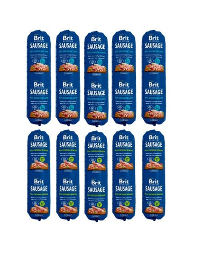 BRIT Premium Sausage Chicken and Venison 5x800 g + Chicken and Lamb 5x800 g