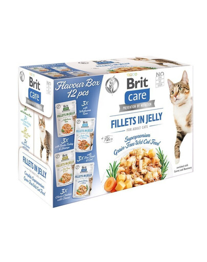 Care Cat Flavour Box in Jelly 12x85g mix smaków w galaretce