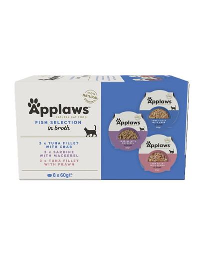 APPLAWS Cat Multipack Fisch Selection 60 g x 8