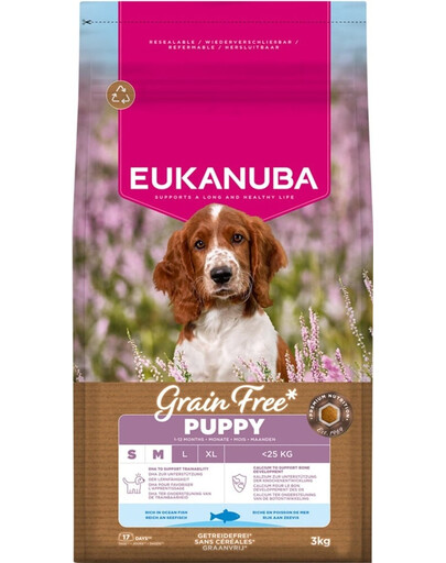 Grain Free Puppy Small Medium Ocean Fish 3 kg bezzbóżowa karma dla szczeniąt małych i średnich ras z rybą