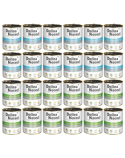 DOLINA NOTECI Mix smaków Premium Bogata w dziczyznę i jagnięcinę 24x800g