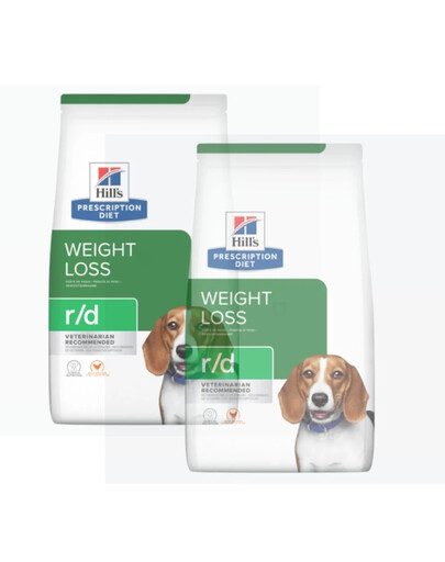 HILL'S Prescription Diet r/d Weight Reduction with Chicken Adult für übergewichtige Hunde 20 kg (2x10 kg)