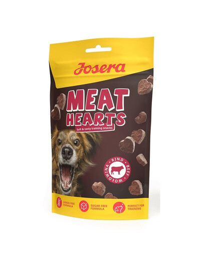 JOSERA Meat Hearts Beef przysmaki treningowe z wołowiną 24x70g