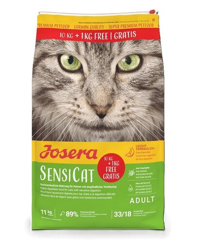 JOSERA SensiCat für empfindliche Katzen 10 kg + 1kg Gratis
