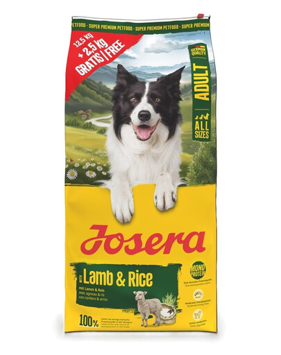 JOSERA Lamm und Reis Adult Monoprotein-Hundefutter 12,5kg + 2,5kg Gratis