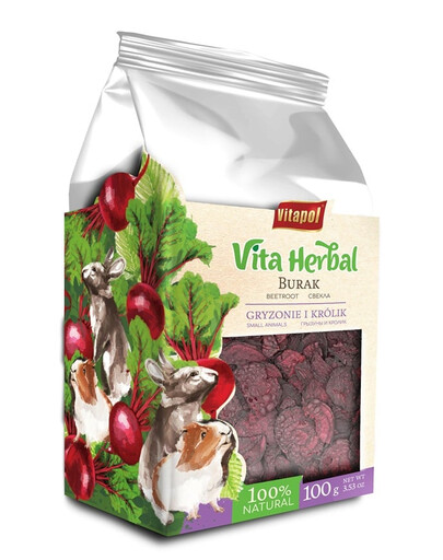 VITAPOL Vita Herbal Getrocknete Rote Bete für Nagetiere und Kaninchen 100 g
