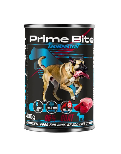 GAME DOG Prime Bite Ziegenfleisch mit Rote Beete Nassfutter für Hunde jeden Alters 400g