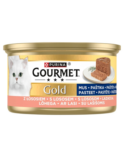 GOURMET Gold Nassfutter mit Lachs für adulte Katzen 85g