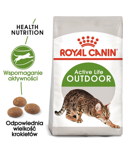 ROYAL CANIN Outdoor 24x400 g karma sucha dla kotów dorosłych, wychodzących na zewnątrz