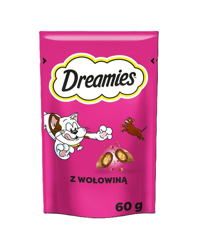 DREAMIES Snacks mit Rindfleisch für Katzen 60g