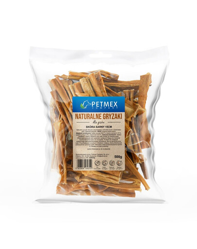 PETMEX Rehhaut natürlicher Kausnack für Hunde 15cm 500g