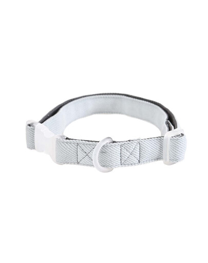 BARRY KING Little Bears Halsband für Welpen und kleine Hunderassen 1,5x25-40cm grau-blau