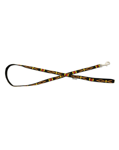 BARRY KING Hundeleine mit ethnischem Muster 10mm/120cm schwarz