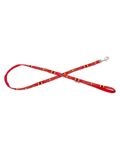 BARRY KING Hundeleine mit ethnischem Muster 10mm/120cm rot
