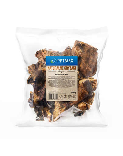 PETMEX Rinderlunge natürlicher Snack für Hunde 500g