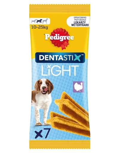 PEDIGREE Dentastix Light Dental Chews M, 7 Stück dental Snacks für Hunde mittelgroßer Rassen