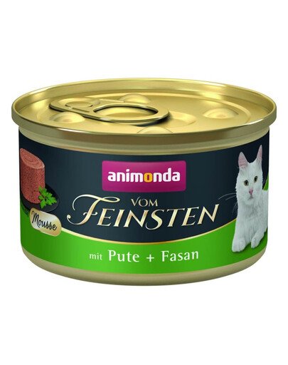ANIMONDA Vom Feinsten Nassfutter mit Pute und Fasan Mousse für adulte Katzen getreidefrei 85 g
