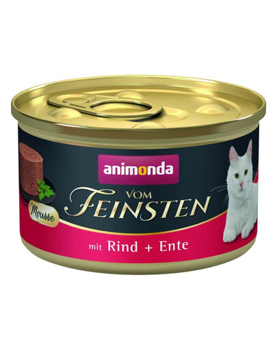 ANIMONDA Vom Feinsten Nassfutter mit Rind und Ente Mousse für adulte Katzen getreidefrei 85g