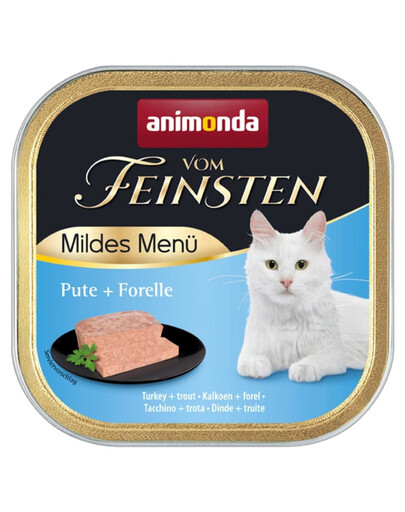 ANIMONDA Vom Feinsten Mildes Menü Nassfutter mit Truthahn und Forelle für adulte Katzen 100g