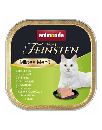 ANIMONDA Vom Feinsten Mild Menue Indyk 100g pasztet dla kotów