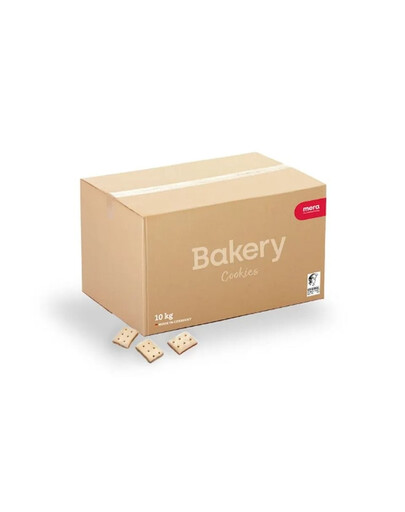 MERA Bakery Cookies gebackene knusprige Kekse mit hohem Proteingehalt für Hunde aller Rassen und jeden Alters 10 kg