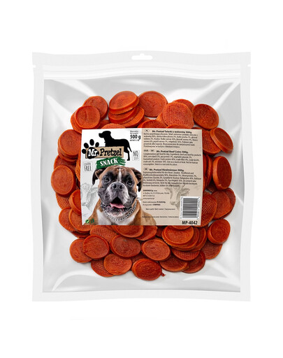 MR. PRETZEL Rindmünzen Snacks mit Rindfleisch für Hunde 500g