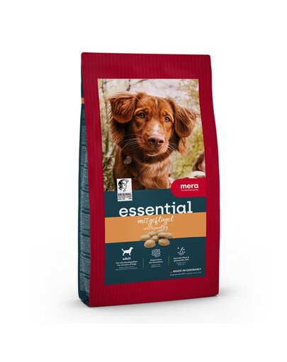 MERA Essential Adult mit Geflügel Trockenfutter für normal aktive Hunde aller Rassen 2 kg