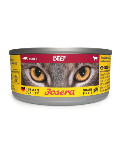 JOSERA Adult Beef Nassfutter mit Rind für adulte Katzen 24x85g
