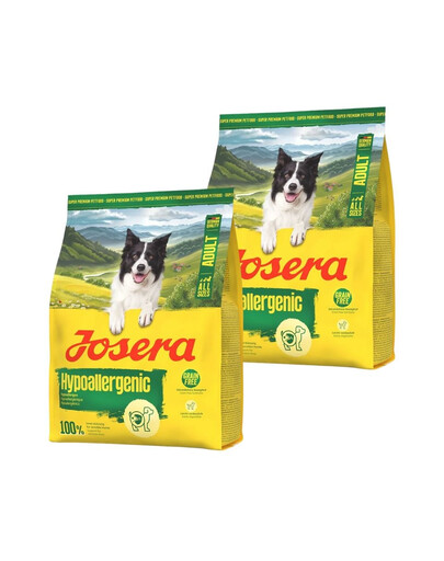 JOSERA Hypoallergenic Adult getreidefreies Futter mit Insekten für empfindliche Hunde 2x900 g