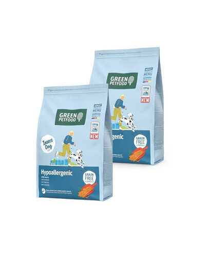 GREEN PETFOOD InsectDog Hypoallergenic getreidefreies Futter mit Insektenprotein für Hunde 2x3kg