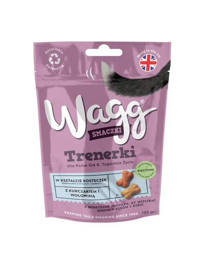 Wagg gebackene Trainingssnacks mit Huhn und Rind für Hunde 125g