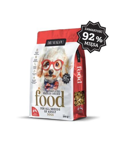 DR MALOU Gefriergetrocknetes Hundefutter mit Ente und Kaninchen 2x500 g