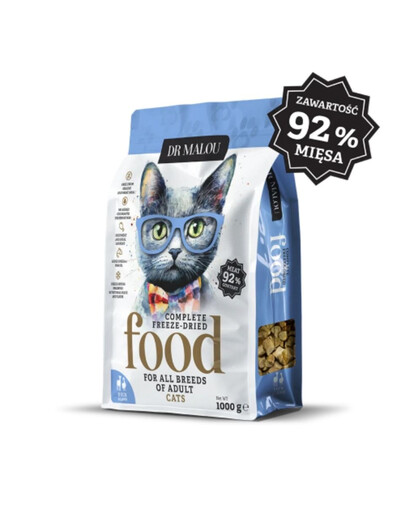 DR MALOU Gefriergetrocknetes Katzenfutter mit Ente und Lamm 2x1 kg