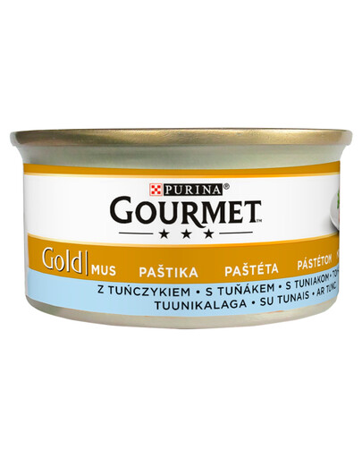 GOURMET Gold Nassfutter mit Thunfisch Mousse für adulte Katzen 24x85 g