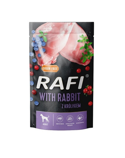 RAFI z królikiem, borówką i żurawiną dla psa 500 g