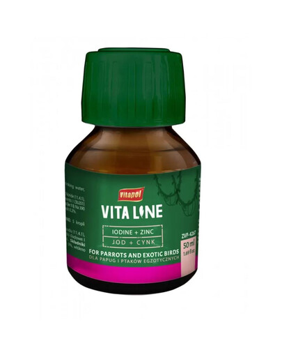 Vitaline Cynk + jod dla ptaków egzotycznych 50ml