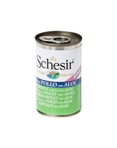 SCHESIR Nassfutter Hühnchenfilet mit Aloe für Kätzchen 6x140g