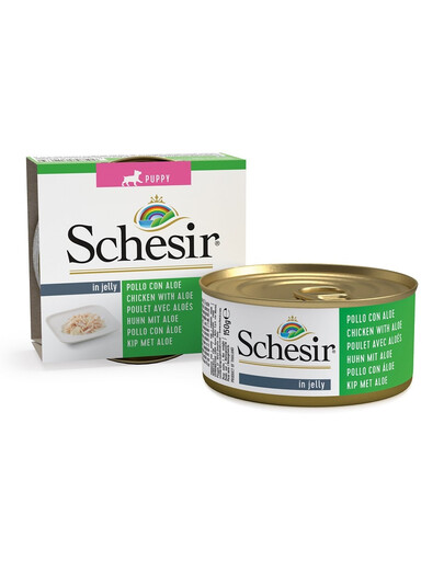 SCHESIR Nassfutter Huhn mit Aloe für Welpen 6x150 g
